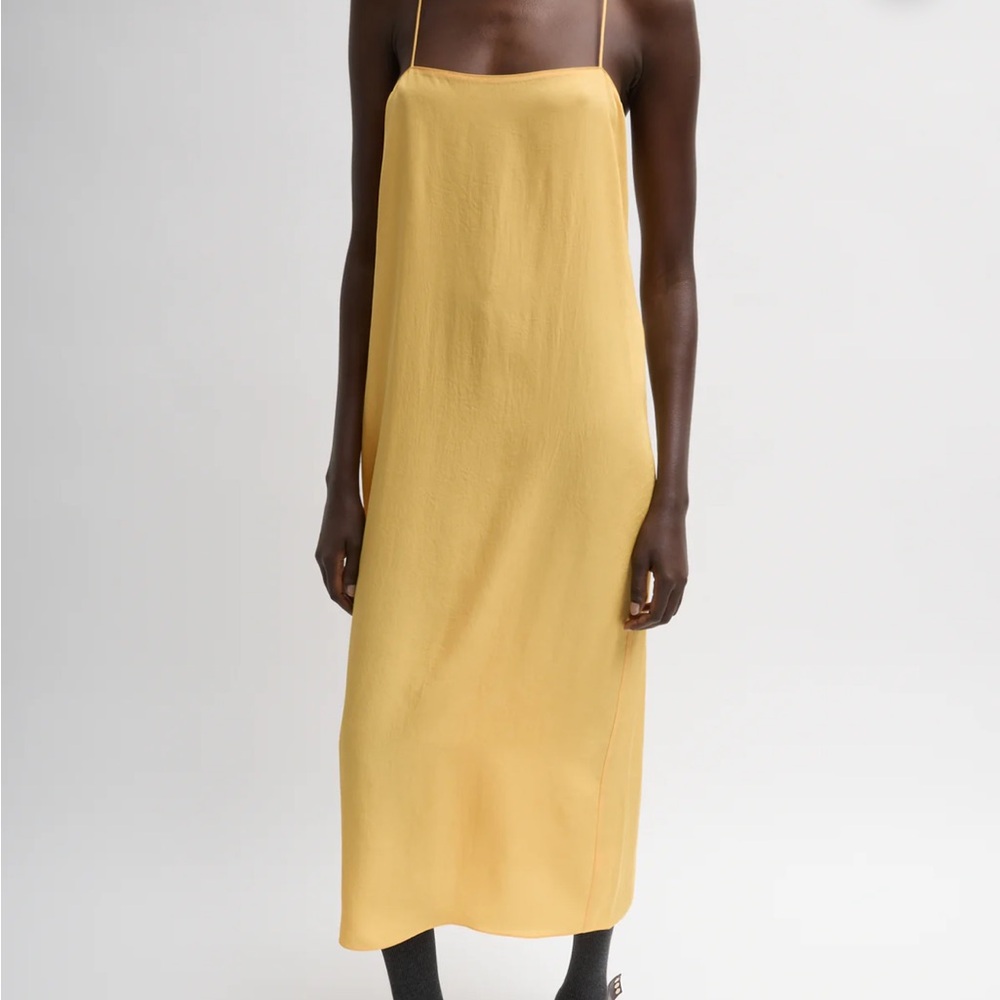 Tibi The Slip Dress Orange Sorbet